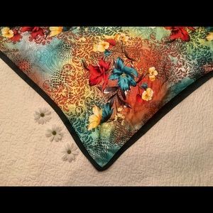 Turkish Garden Satin Scarf